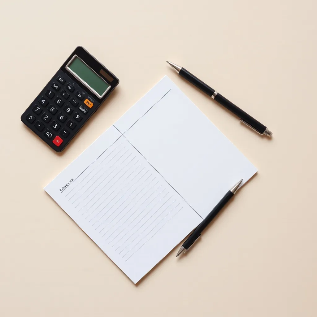 A professional, clean overhead shot of a minimalist paper le